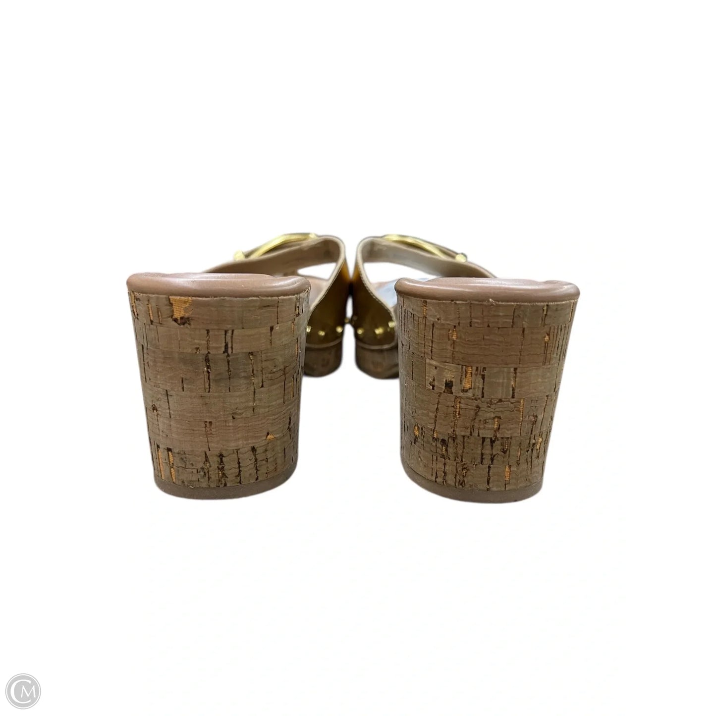 Sandals Heels Platform By Time And Tru In Gold