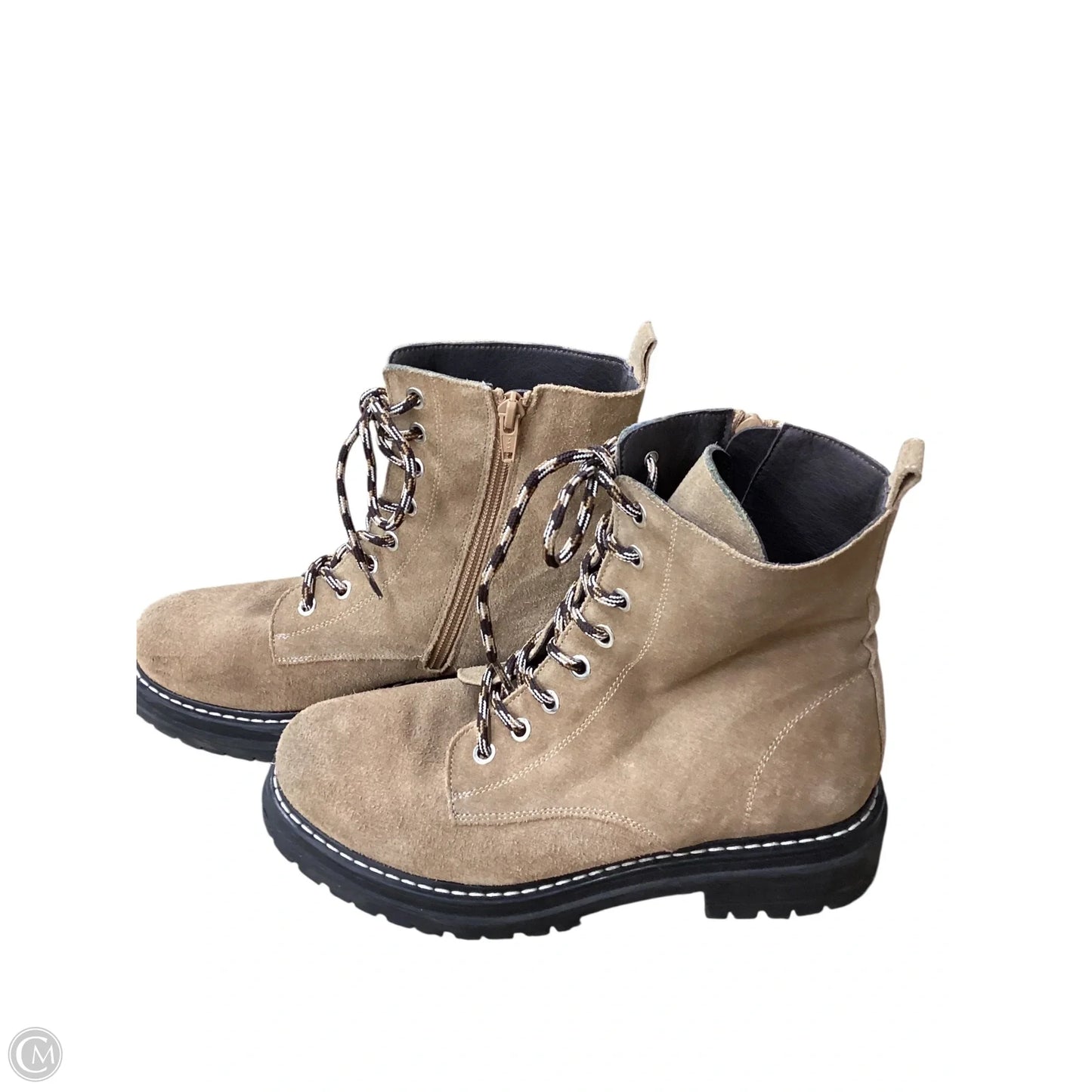 Boots Leather By Anthropologie In Brown, Size: 7.5