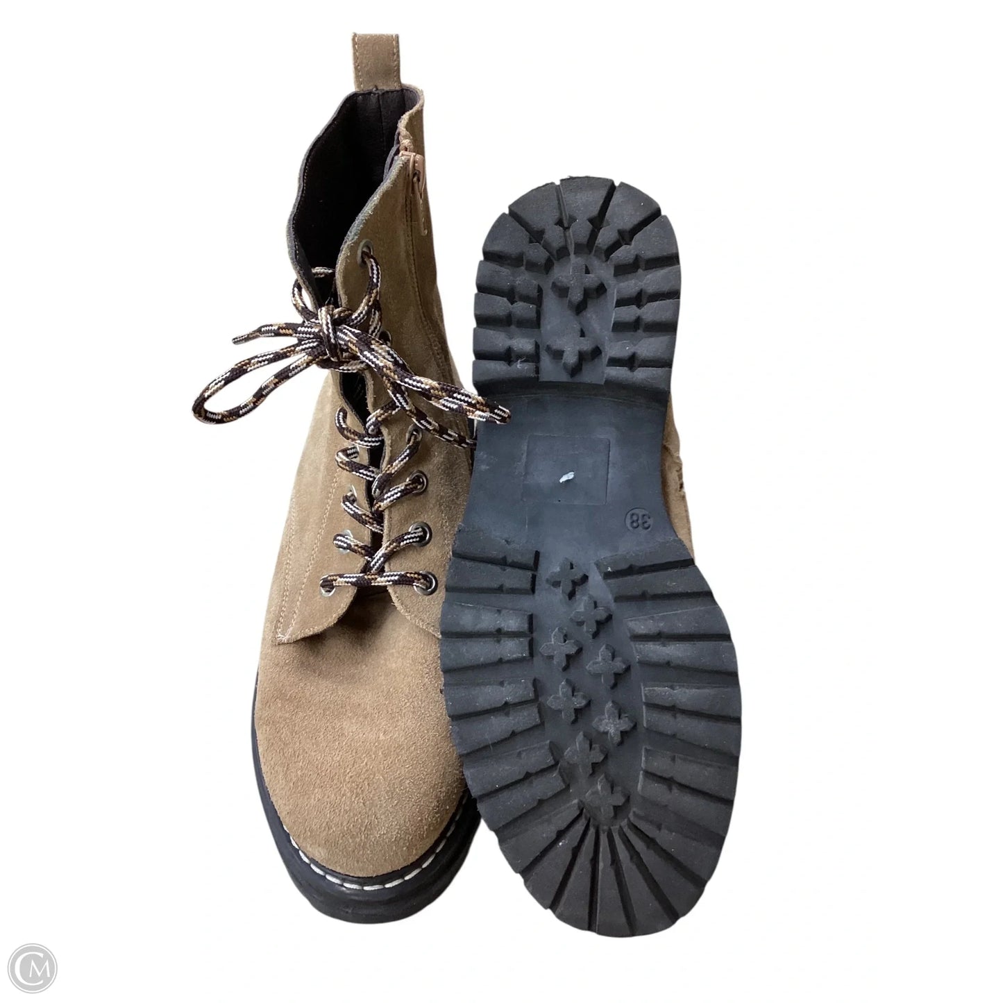 Boots Leather By Anthropologie In Brown, Size: 7.5