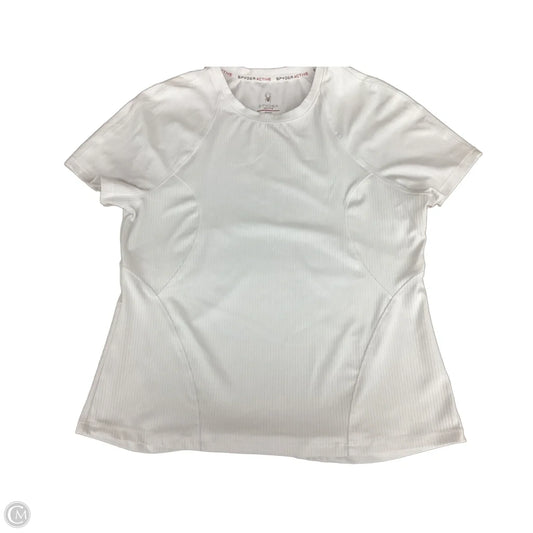 Athletic Top Short Sleeve By Spyder In White, Size: M
