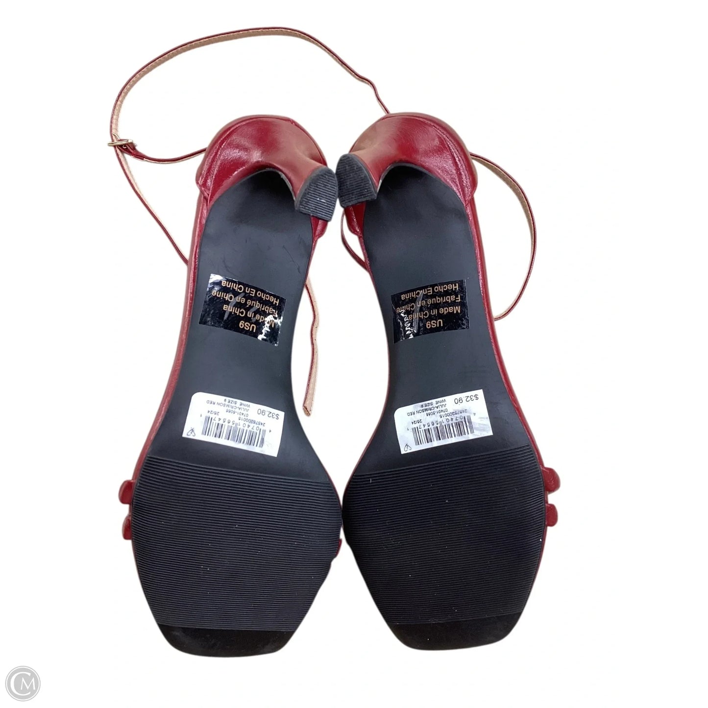 Sandals Heels Stiletto By Clothes Mentor In Red, Size: 9