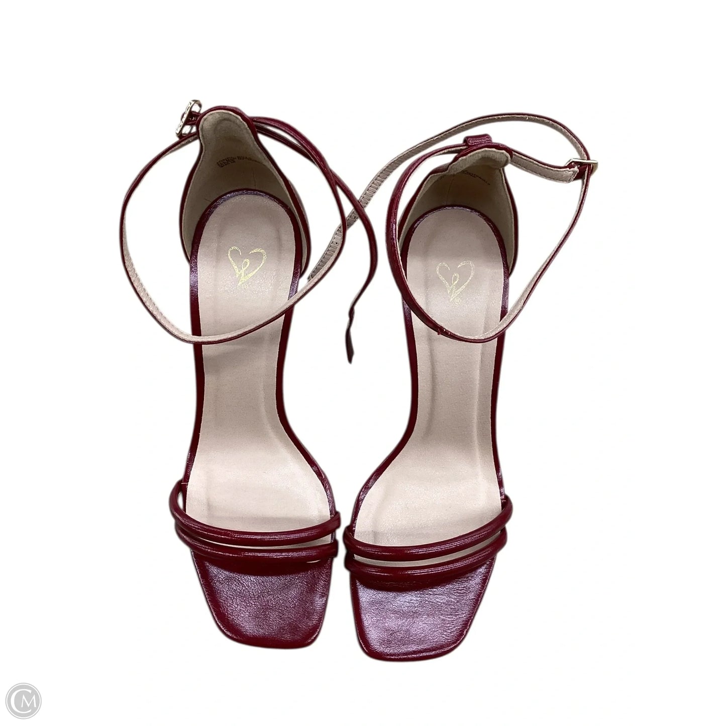 Sandals Heels Stiletto By Clothes Mentor In Red, Size: 9