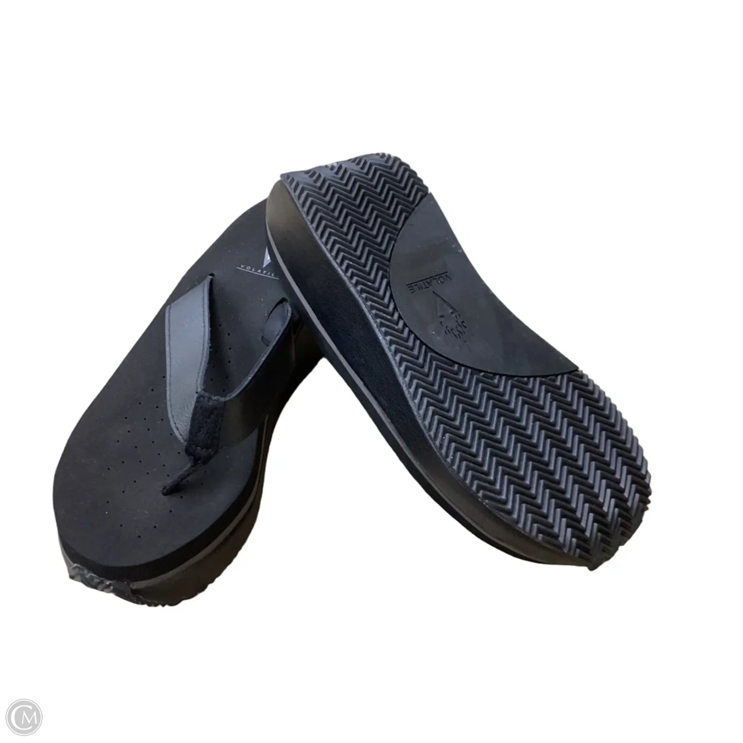 Sandals Heels Platform By Volatile In Black, Size: 9