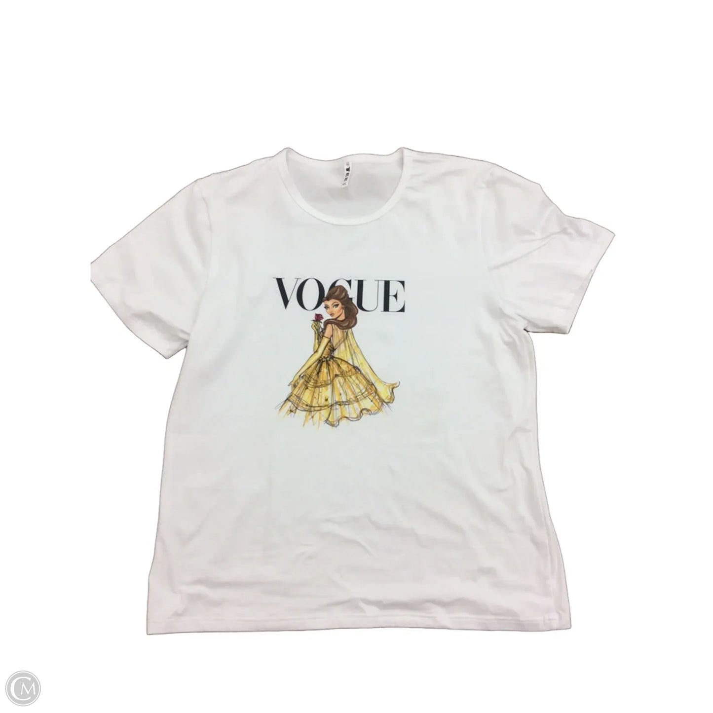 Top Short Sleeve Basic By Tee Shop In White, Size: 4x