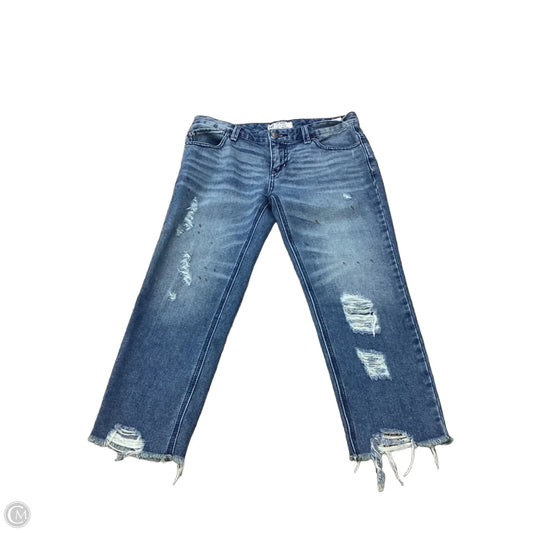 Jeans Cropped By Free People In Blue Denim, Size: 2