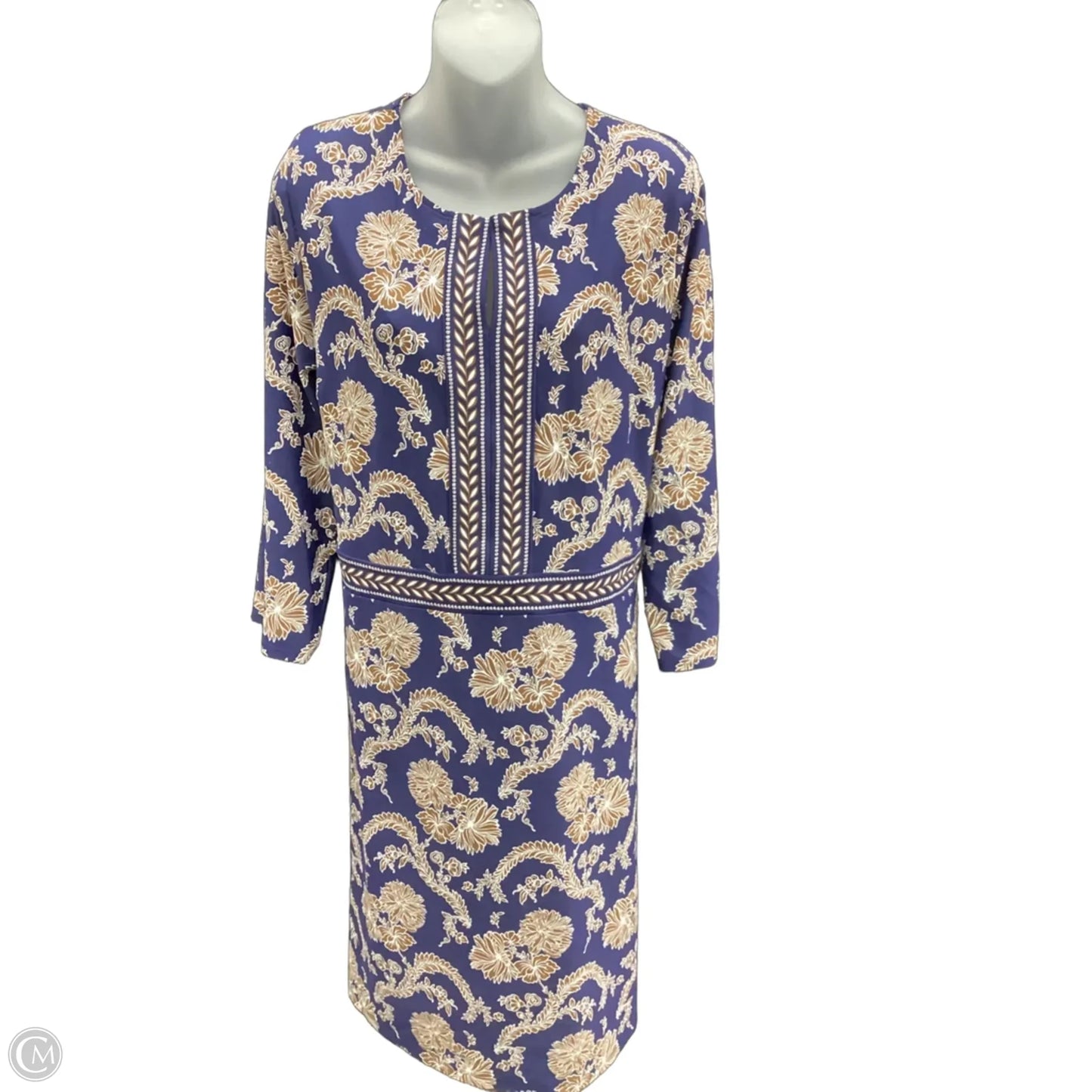 Dress Casual Short By Talbots In Blue & Brown, Size: 1x