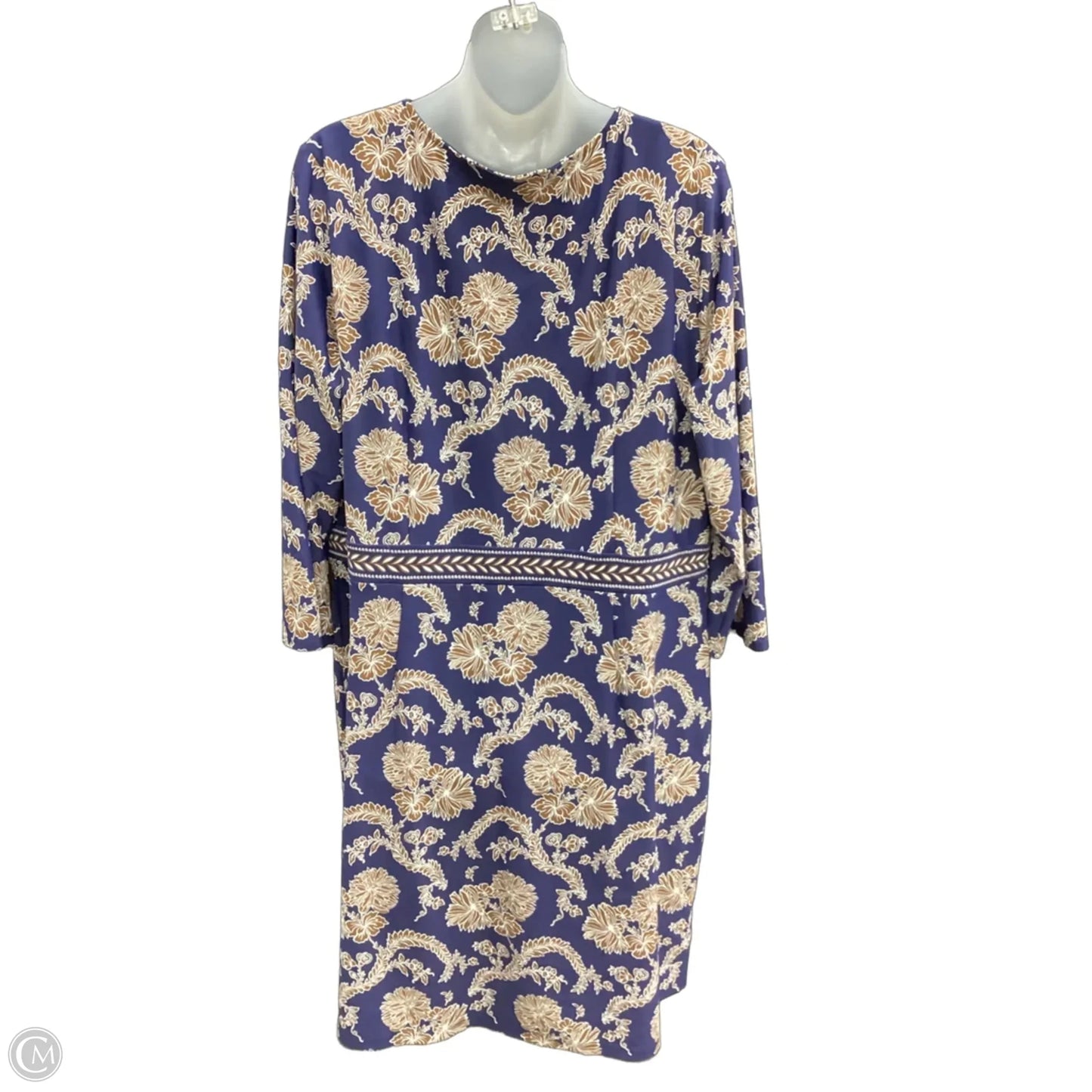 Dress Casual Short By Talbots In Blue & Brown, Size: 1x
