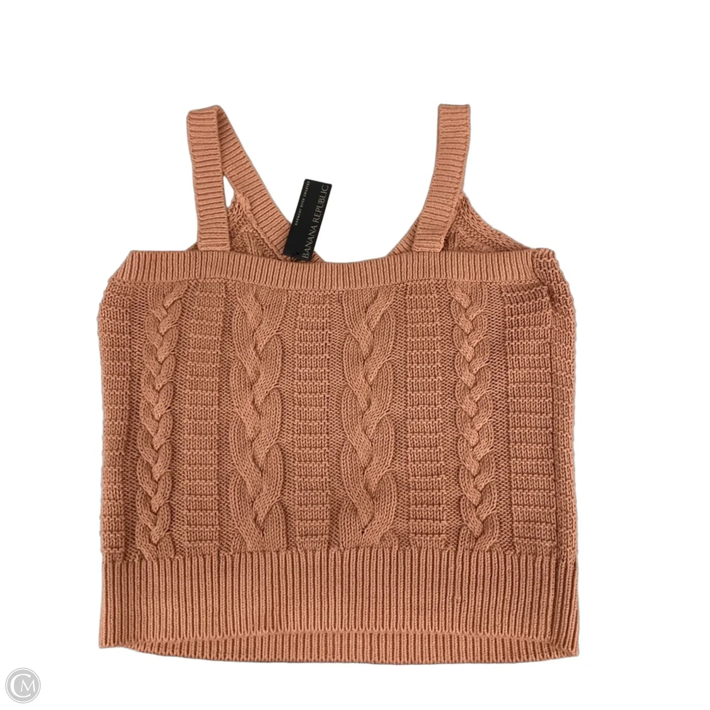 Sweater Short Sleeve By Banana Republic In Peach, Size: M