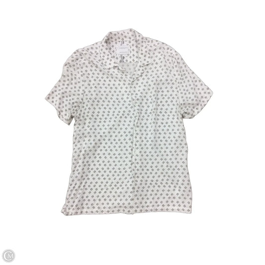 Top Short Sleeve By Cmc In Cream & Tan, Size: Xl