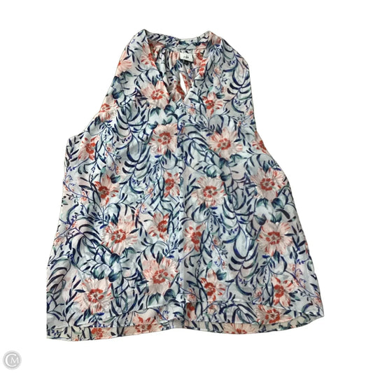 Blouse Sleeveless By Cabi In Floral Print, Size: Xl