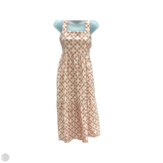 Dress Casual Midi By Madewell In Checkered Pattern, Size: S