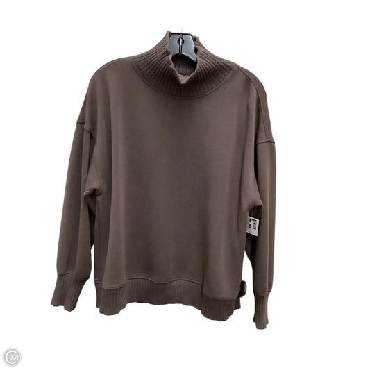 Top Long Sleeve By Rae Mode In Brown, Size: S