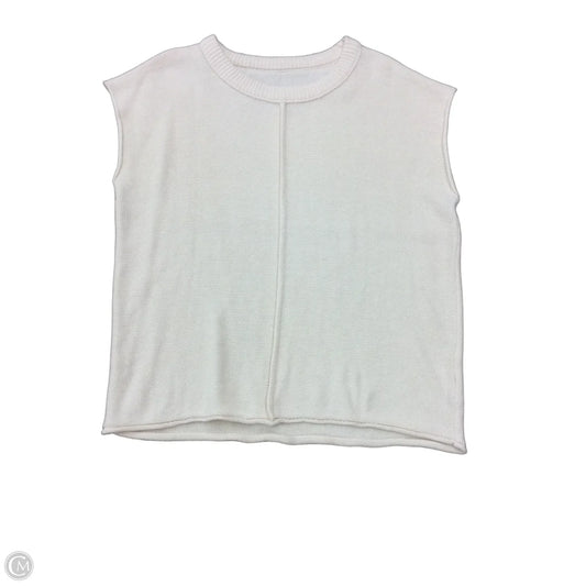 Vest Sweater By Clothes Mentor In Cream, Size: Xl