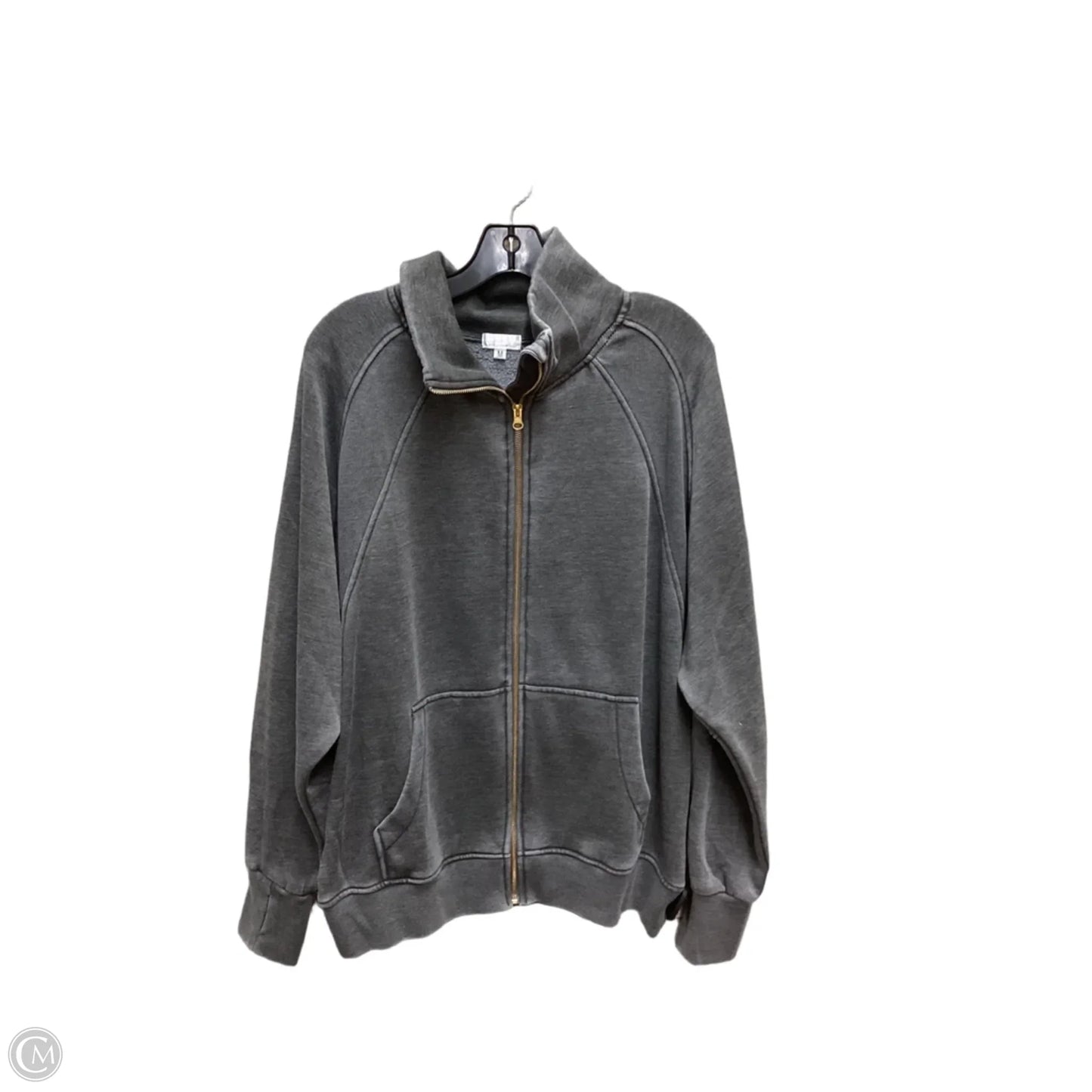 Sweatshirt Collar By Clothes Mentor In Grey, Size: M