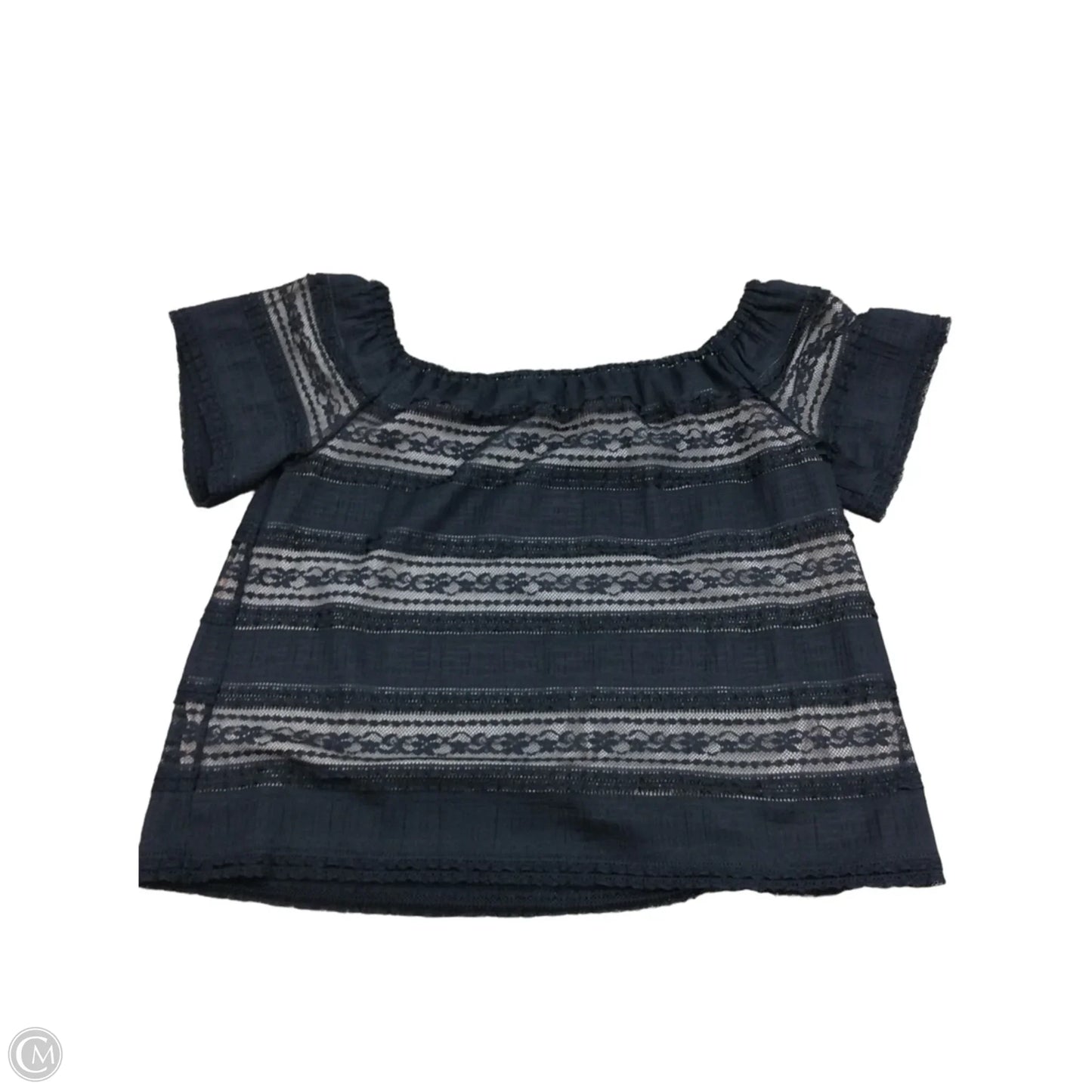 Top Short Sleeve By Inc In Black, Size: L