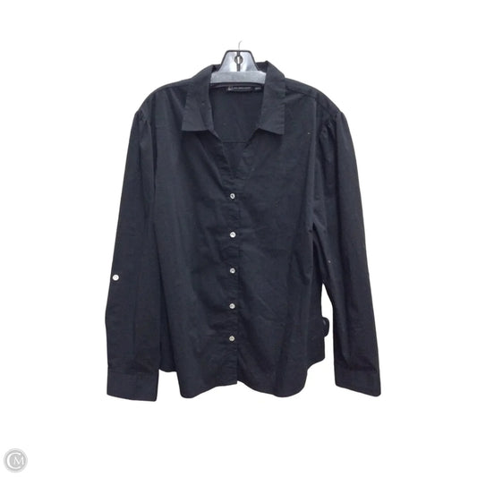 Top Long Sleeve By New York And Co In Black, Size: Xxl