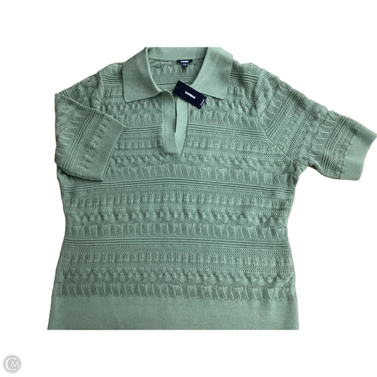 Sweater Short Sleeve By Express In Green, Size: Xl