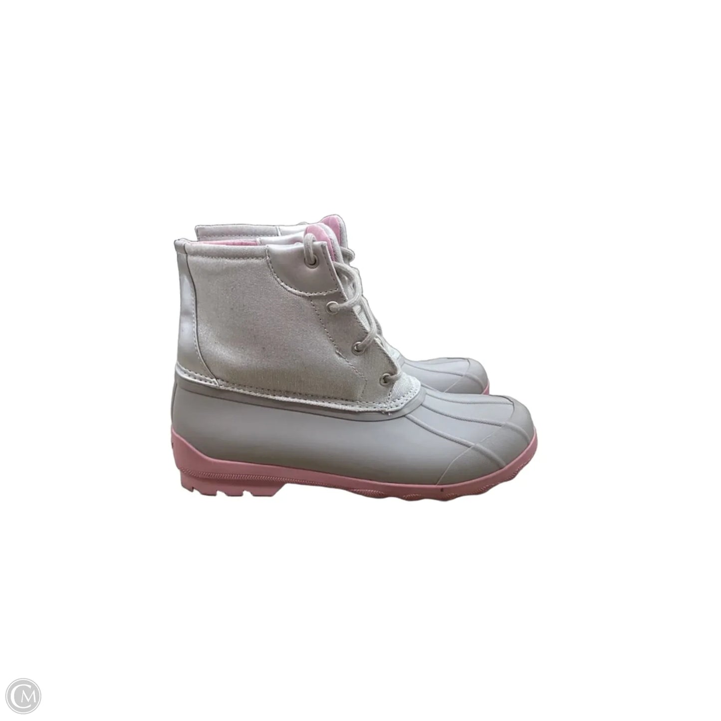Boots Rain By Sperry In Grey & Pink, Size: 6