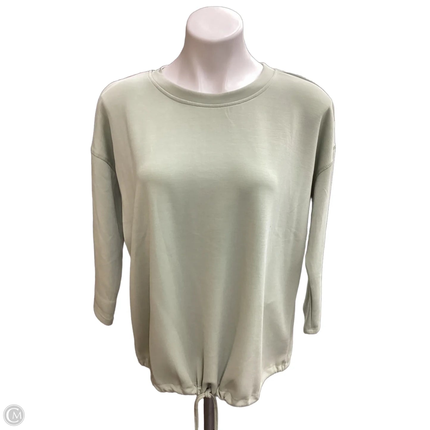Top 3/4 Sleeve By Cable And Gauge In Green, Size: L