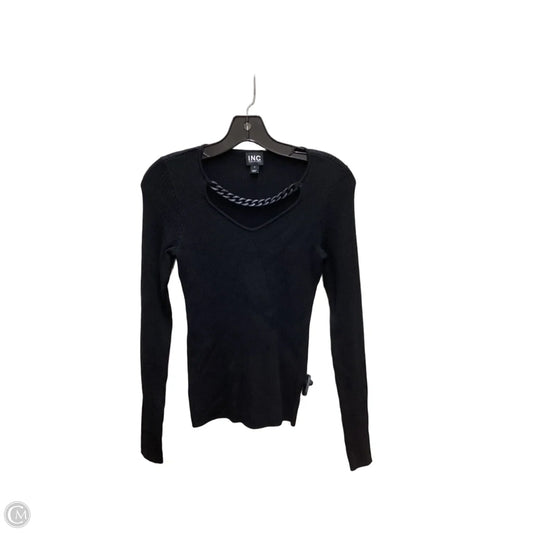 Top Long Sleeve By Inc In Black, Size: S