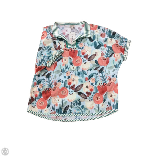 Top Short Sleeve By Gigio In Floral Print, Size: 1x