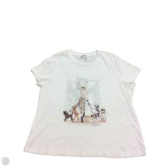 Top Short Sleeve Basic By Dkny In White, Size: Xl