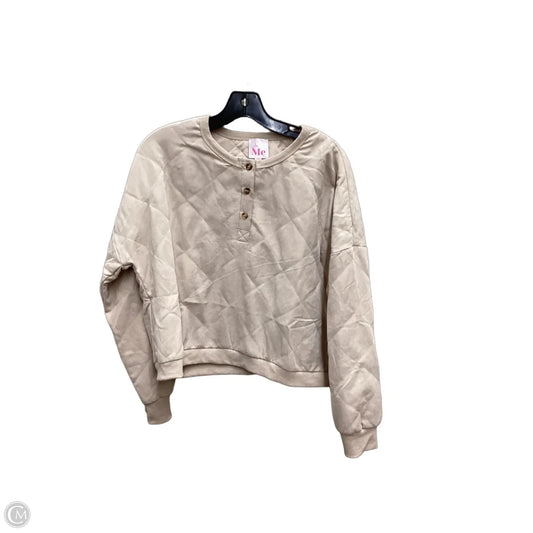 Top Long Sleeve By Clothes Mentor In Beige, Size: M