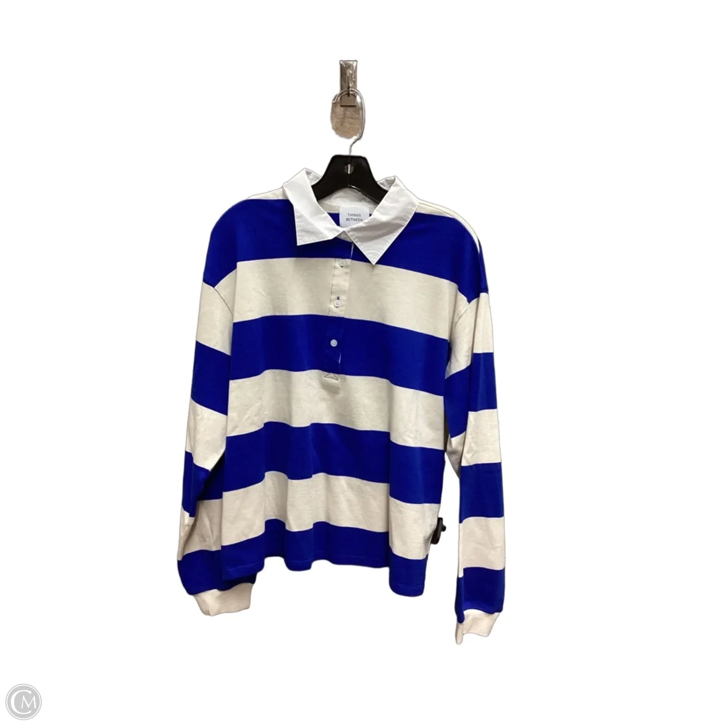 Top Long Sleeve By Clothes Mentor In Striped Pattern, Size: M