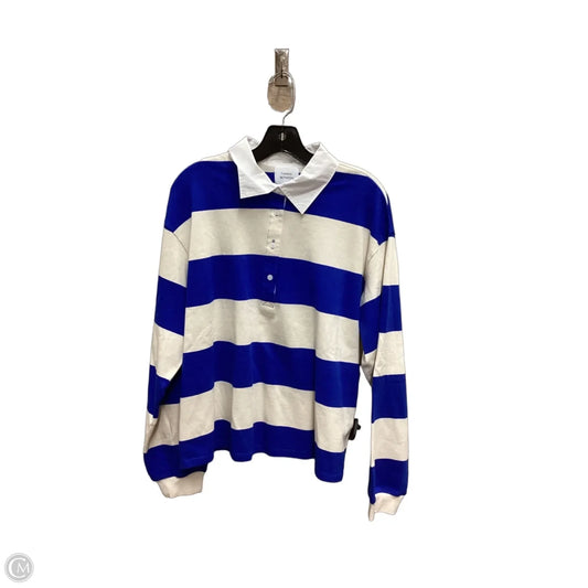 Top Long Sleeve By Clothes Mentor In Striped Pattern, Size: M