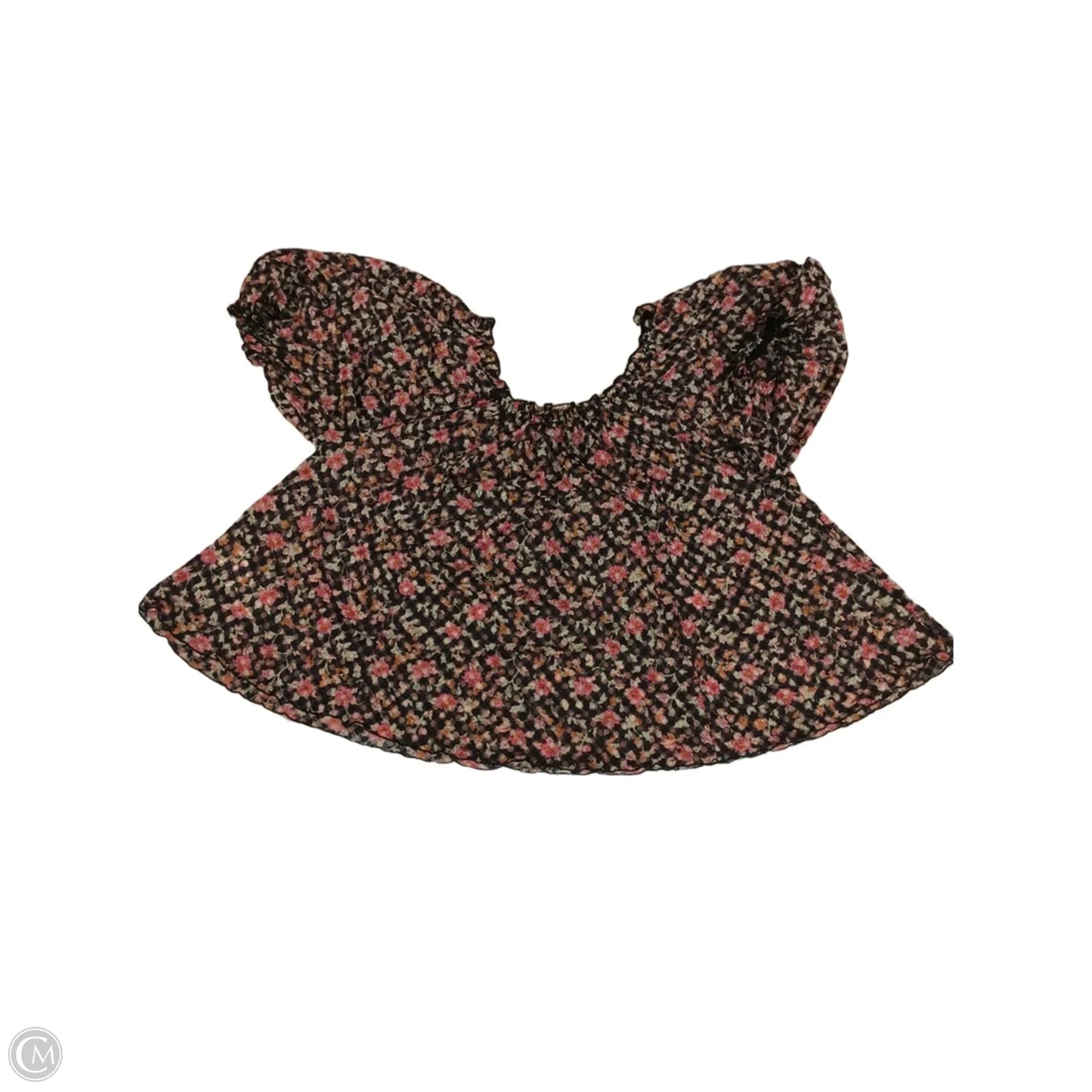 Top Short Sleeve By Free People In Floral Print, Size: Xs