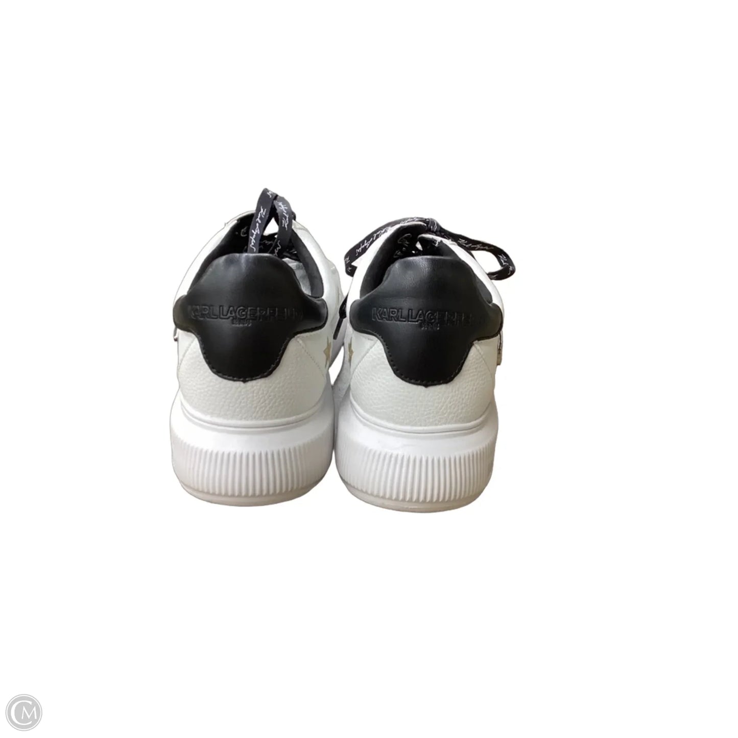 Shoes Designer By Karl Lagerfeld In Black & White, Size: 10