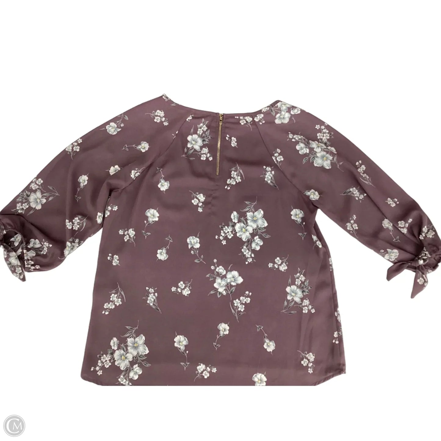 Blouse 3/4 Sleeve By Papermoon In Purple, Size: S