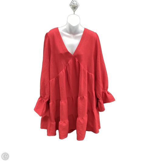 Dress Casual Short By Lovestitch In Red, Size: 1x