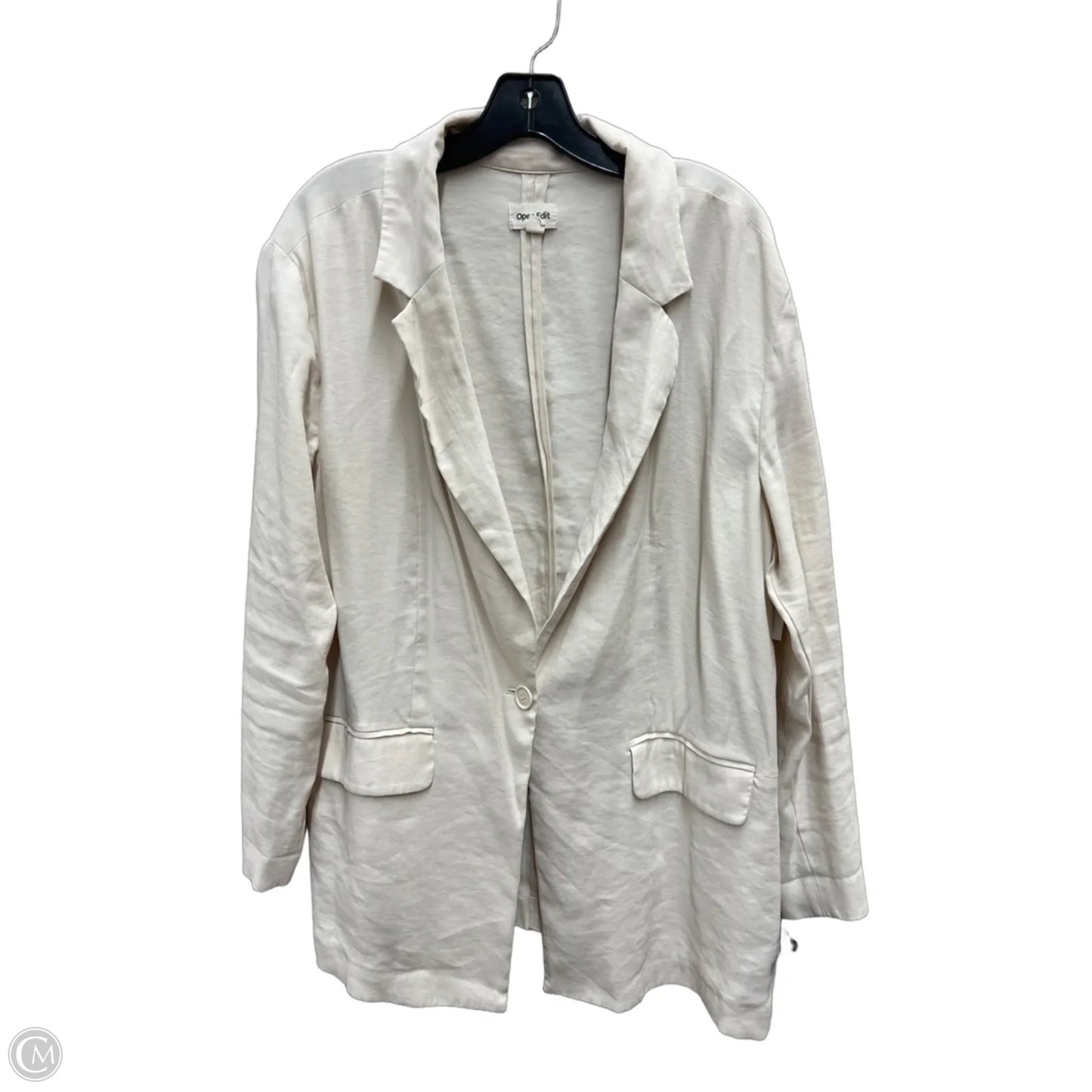 Blazer By Open Edit In Cream, Size: Xl