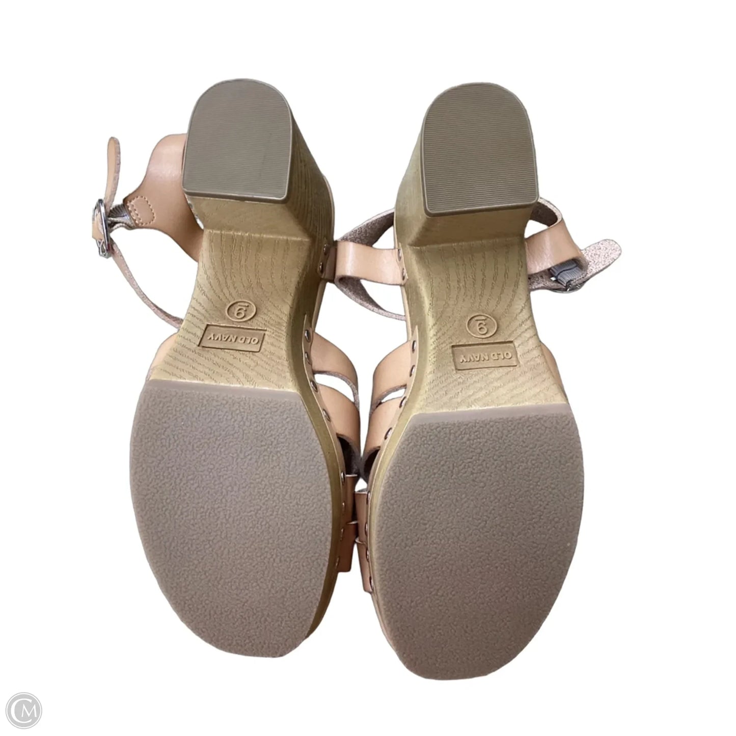 Sandals Heels Platform By Old Navy In Tan, Size: 9
