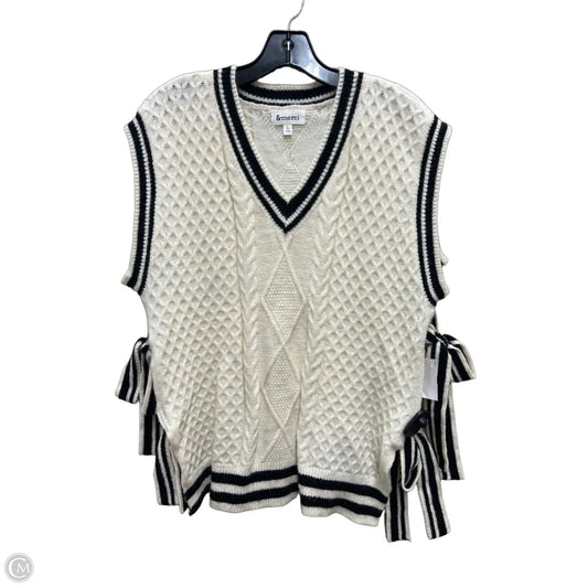 Vest Sweater By &merci In Black & Cream, Size: L