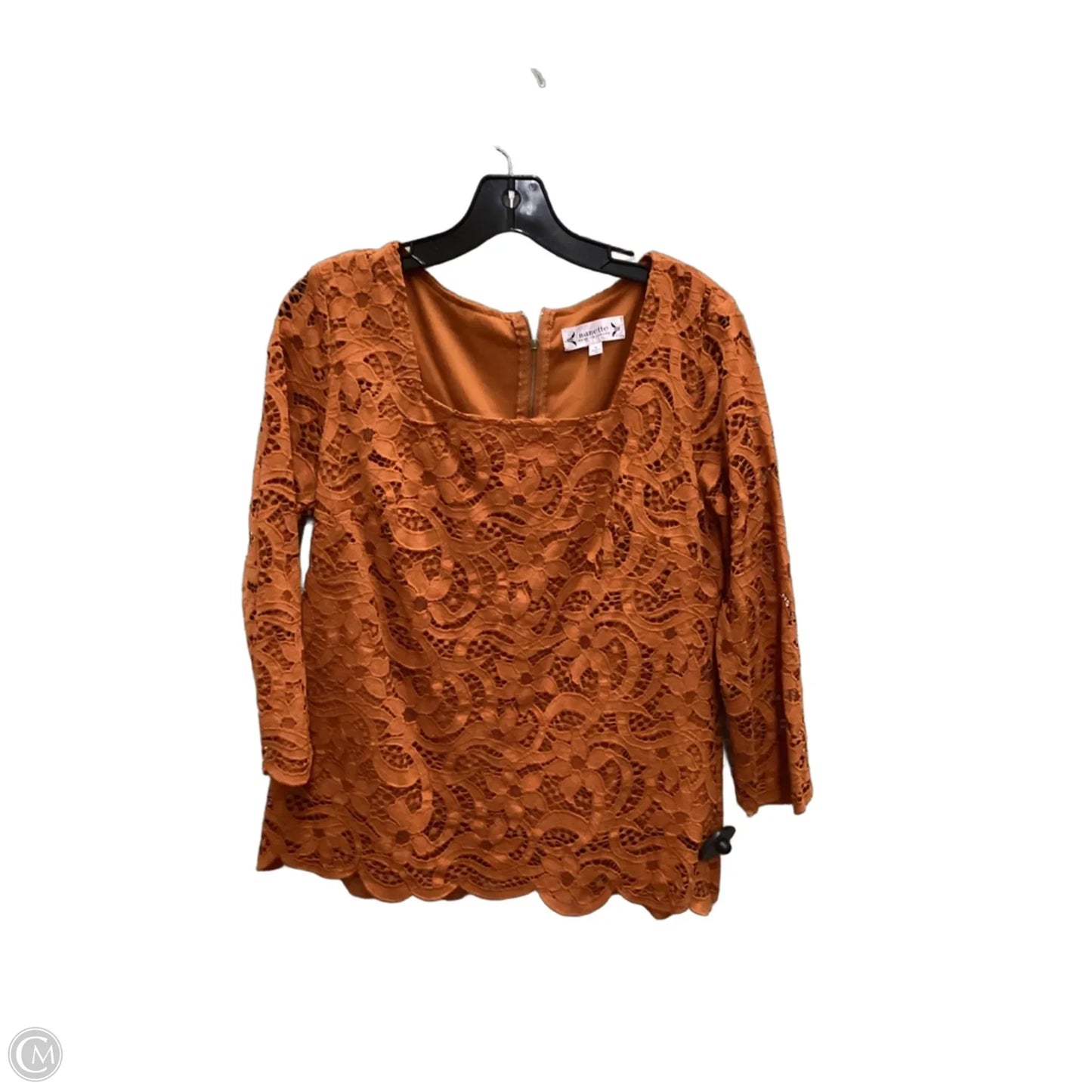 Blouse Long Sleeve By Nanette By Nanette Lepore In Orange, Size: M