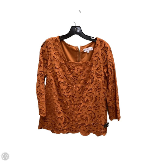 Blouse Long Sleeve By Nanette By Nanette Lepore In Orange, Size: M