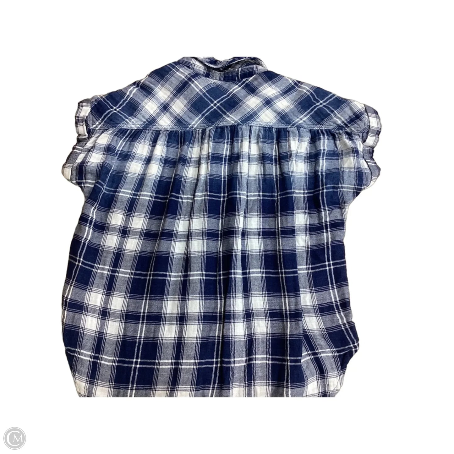 Top Short Sleeve By Cloth And Stone In Plaid Pattern, Size: M