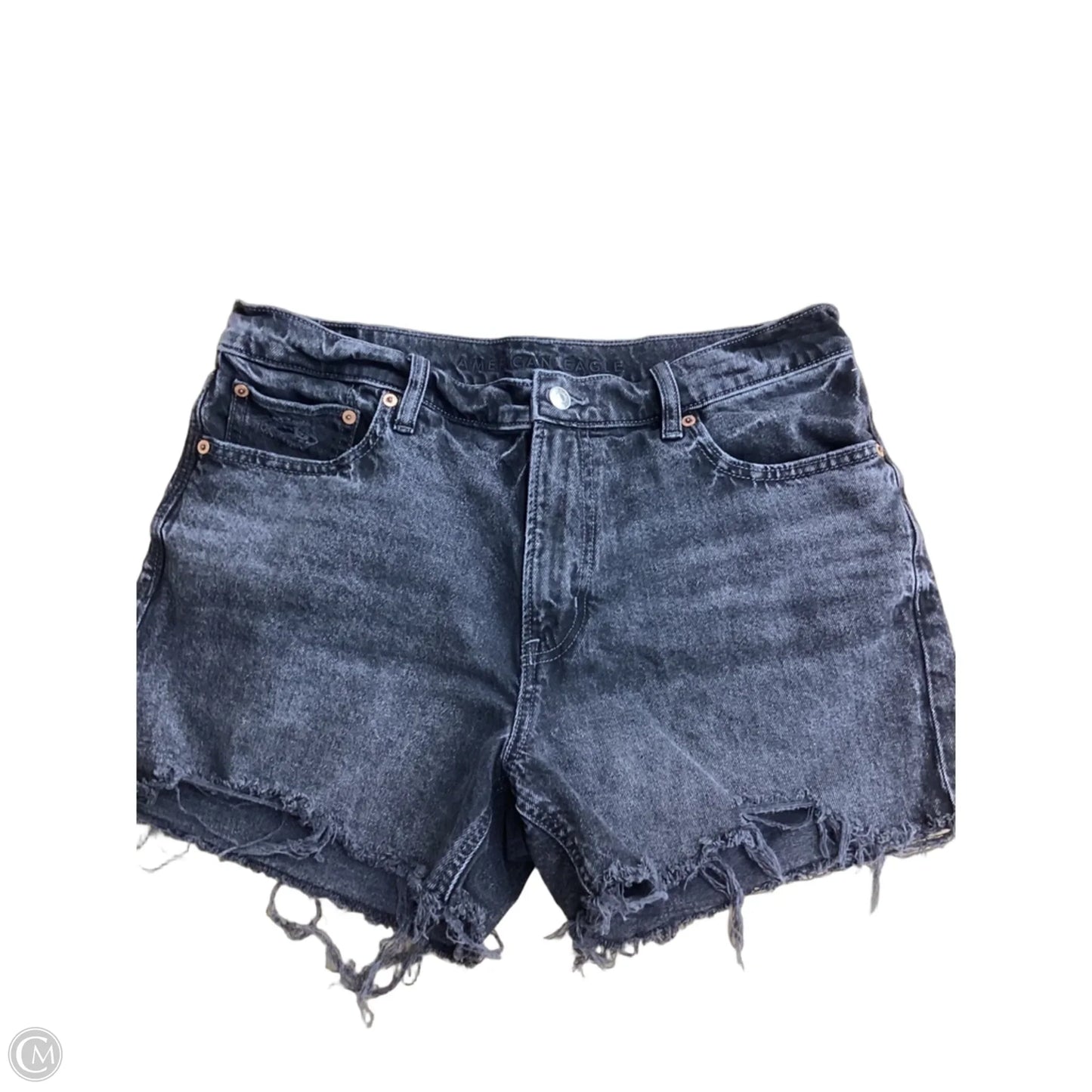 Shorts By American Eagle In Black Denim, Size: 8