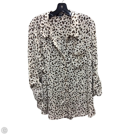 Blouse Long Sleeve By Mittoshop In Animal Print, Size: 1x