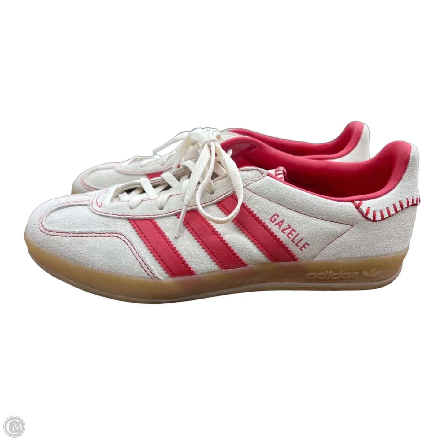 Shoes Sneakers By Adidas In Silver & Tan, Size: 8