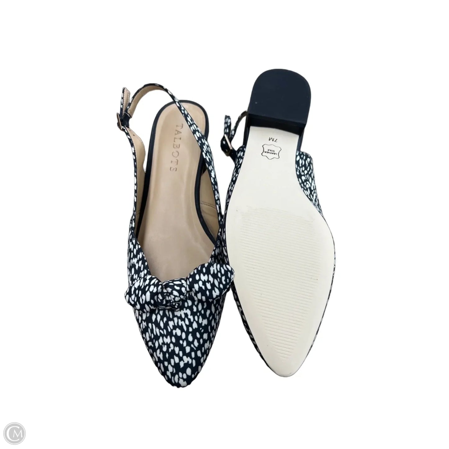 Shoes Flats By Talbots In Black & White, Size: 7