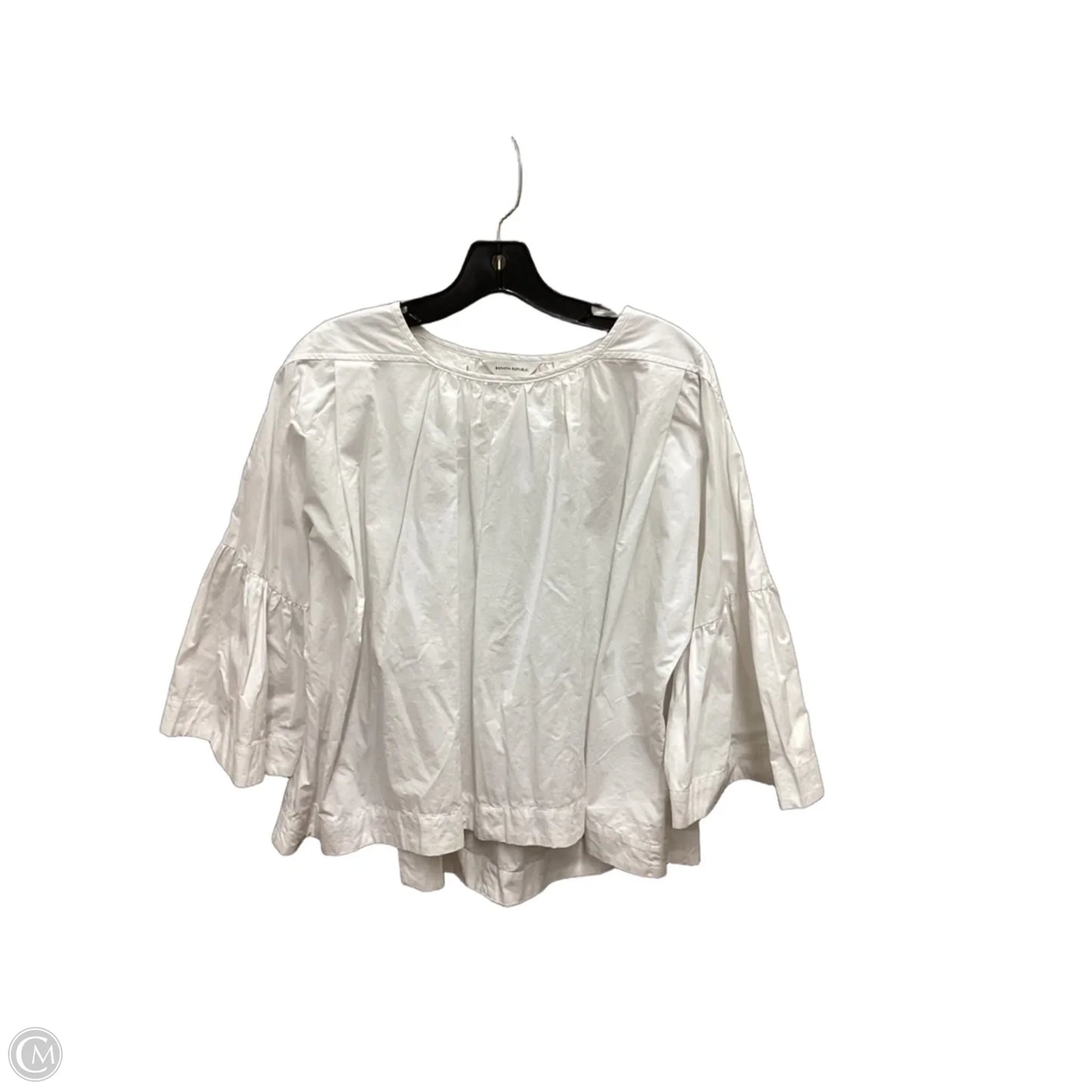 Top 3/4 Sleeve By Banana Republic In White, Size: M
