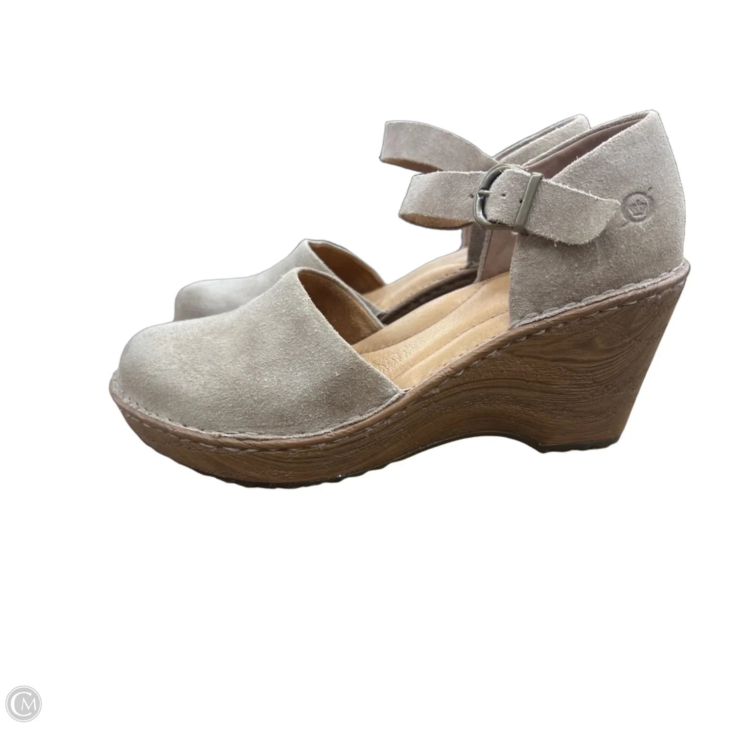 Shoes Heels Wedge By Born In Taupe, Size: 7
