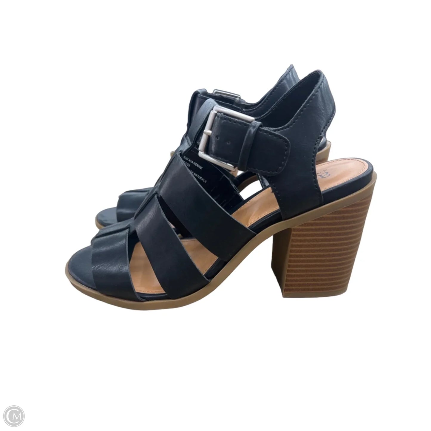 Sandals Heels Platform By Ana In Black, Size: 6.5