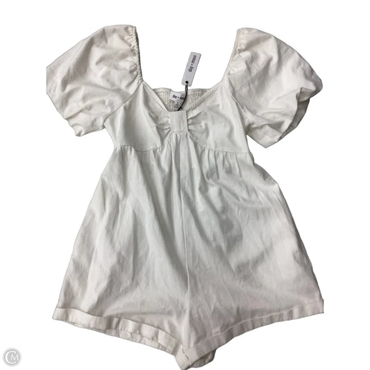 Romper By Day + Moon In White, Size: S