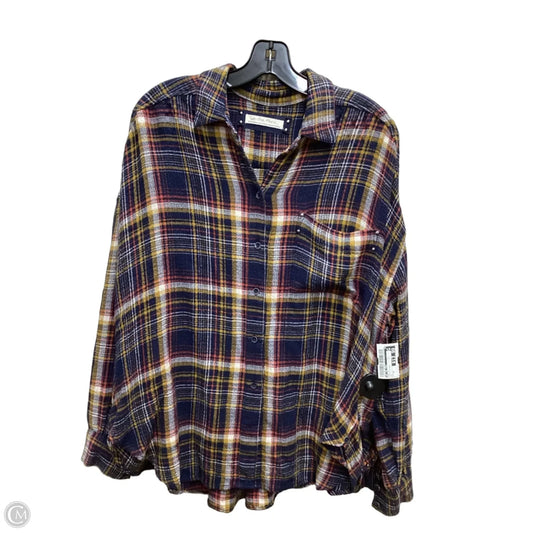 Top Long Sleeve By We The Free In Plaid Pattern, Size: Xs