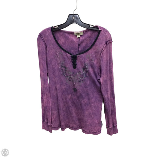 Top Long Sleeve By Energie In Purple, Size: Xl