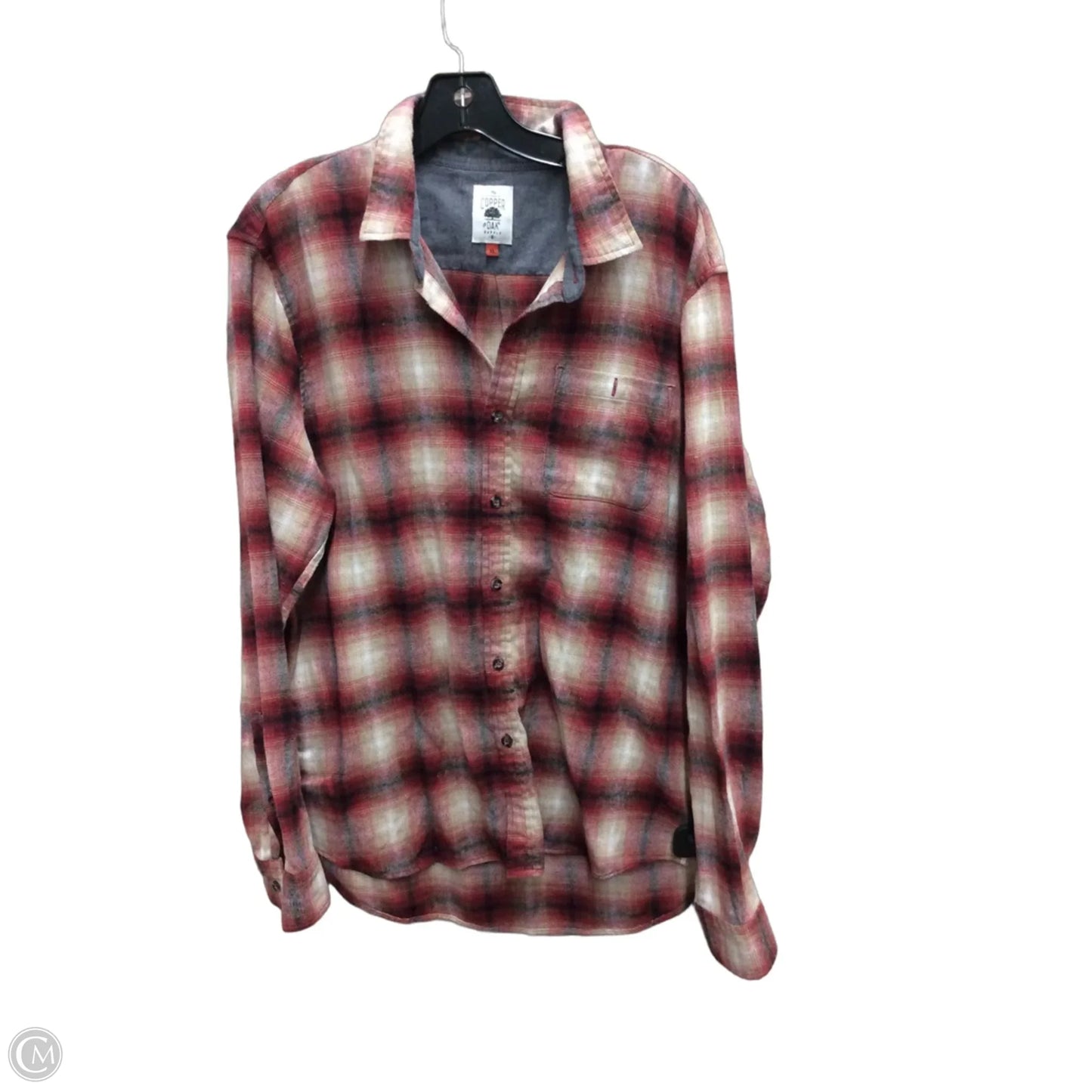 Top Long Sleeve By Clothes Mentor In Plaid Pattern, Size: Xl